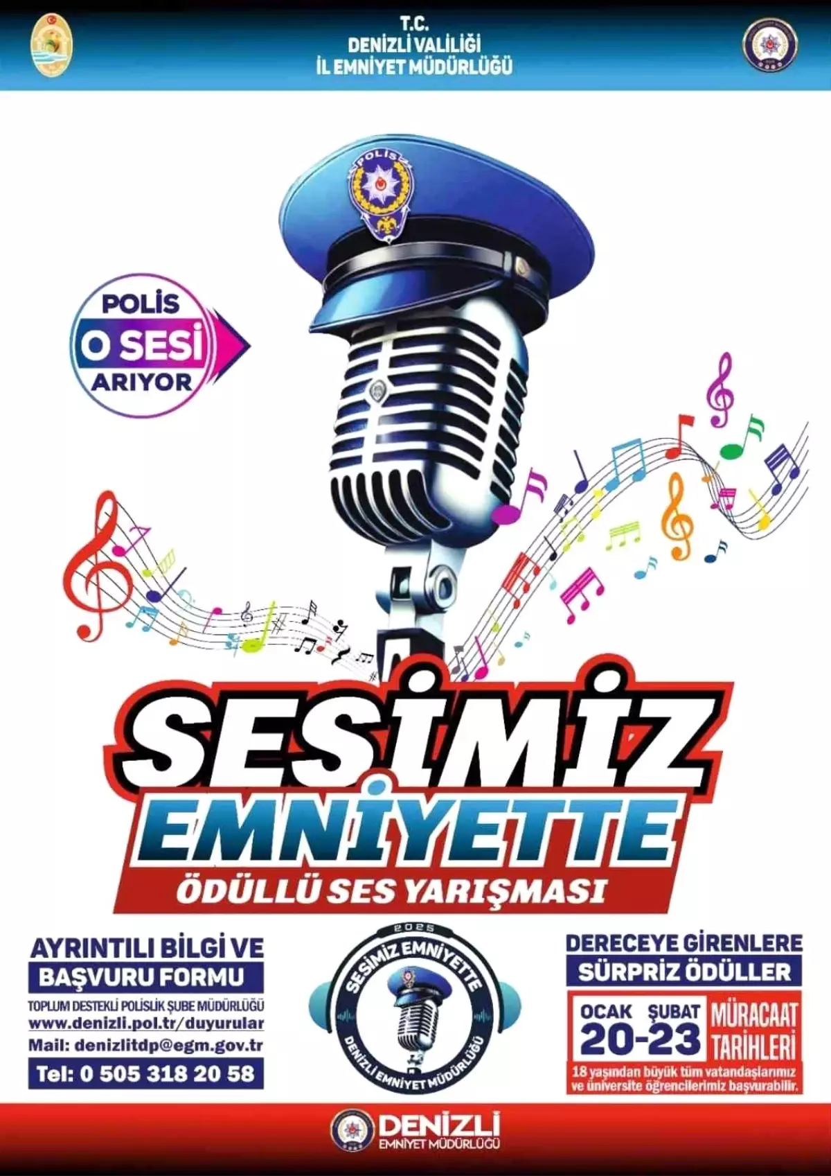 Denizli’de ‘Sesimiz Emniyette’ Yarışması Başvuruları Devam Ediyor