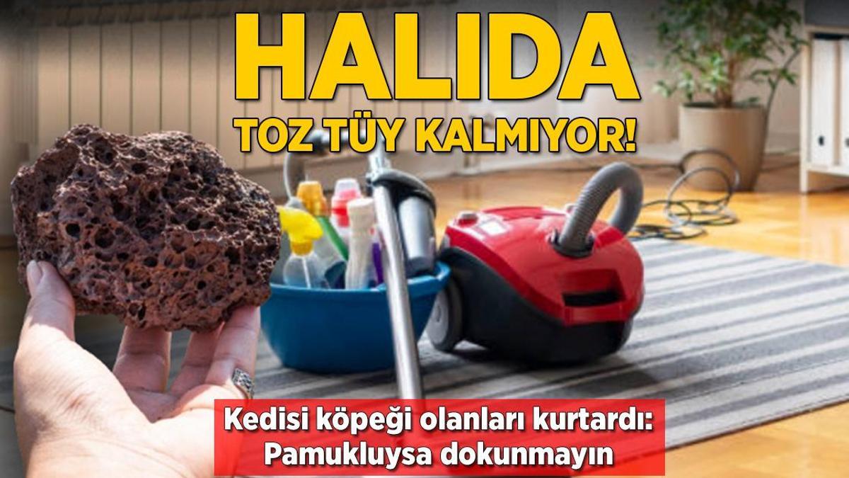 Topukları değil, halıları da parlatıyor! Ponzayla mükemmel çözüm, bir kez sürtün