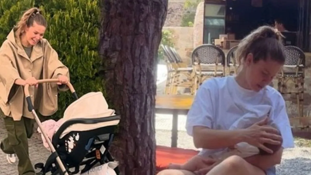 Ünlü oyuncu Burcu Biricik ilk kez minik kızını paylaştı! İşte 9 aylık Luna!